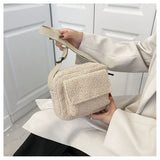 Plush Women's Shoulder Crossbody Bag Small Fluffy Fur Winter F