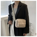 Plush Fabric Women's Shoulder Crossbody Bag Small Lambs
