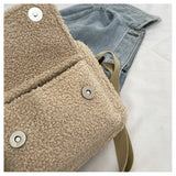 Plush Women's Shoulder Crossbody Bag Small Fluffy Fur Winter F