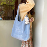 Large Women's Shoulder Shopper Bag Fur Autumn Winter Handbag