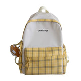 Preppy Style Plaid Backpack Women Mochila Feminina Sac A Dos Femme