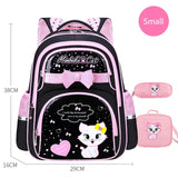 Girls Orthopedic Schoolbag Cat Backpack Mochila