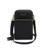 RFID Function Cell Phone PU Large Capacity Shoulder Bag For Women