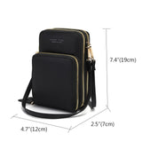 RFID Function Cell Phone PU Large Capacity Shoulder Bag For Women