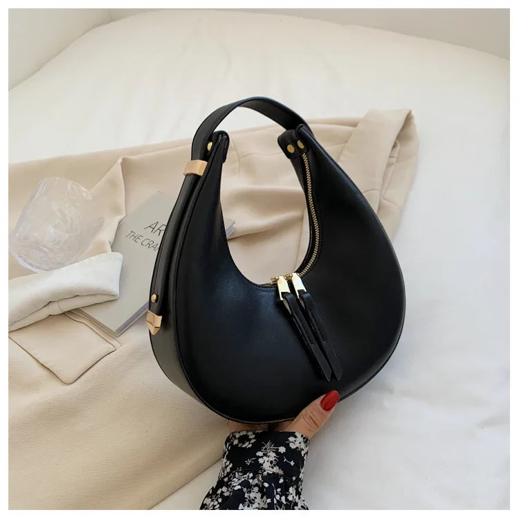 Retro Crescent Bag For Women Handbag Shoulder Bag