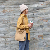 Retro Canvas Tote Bag Solid Single Shoulder Messenger Bag