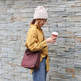 Retro Canvas Tote Bag Solid Single Shoulder Messenger Bag