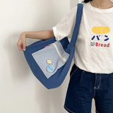 Corduroy Shoulder Bag Women Handbags Cotton Shopping Tote Large Student Book Bag