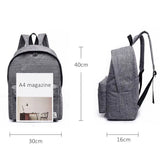 Canvas School Laptop Backpack for Teenagers Travel Bagpack Rucksack