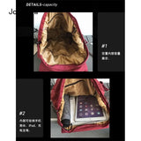 Canvas Large Capacity Backpack for Women Men Solid School Bag