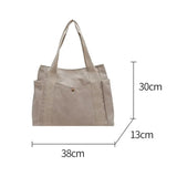 Canvas Shoulder Bag for Women Large Capacity Tote Bag Harajuku Female Solid Casu