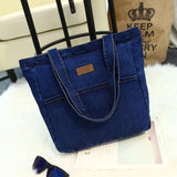 Casual Denim Shoulder Bags for Women Tote Bags Versatile Handbags