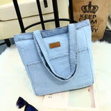 Casual Denim Shoulder Bags for Women Tote Bags Versatile Handbags