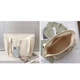 Large Capacity Canvas Shoulder Bag for Women Vintage Casual Tote Bag