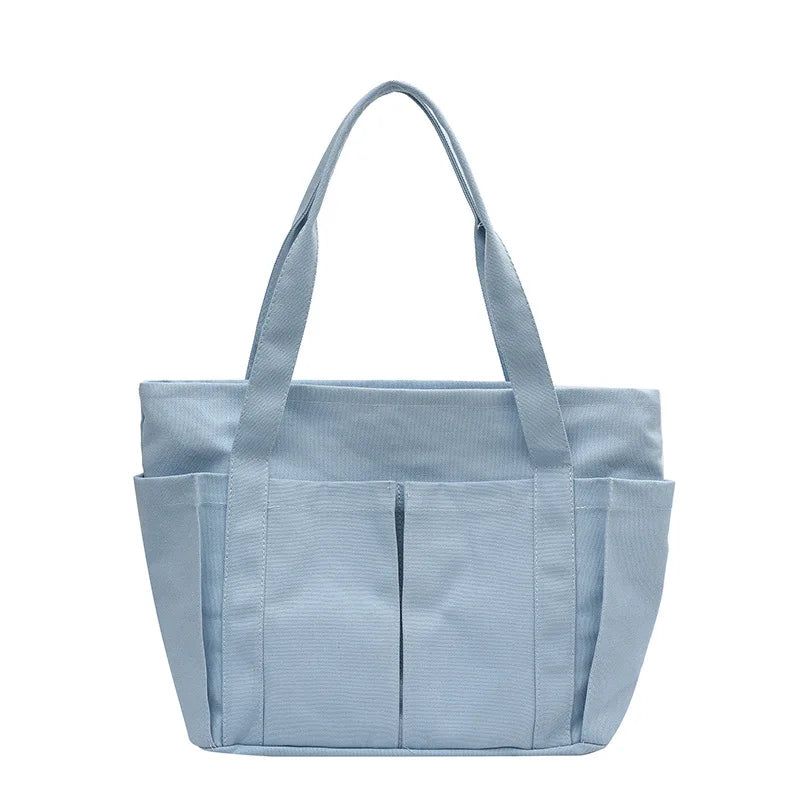 Large Capacity Canvas Shoulder Bag for Women Vintage Casual Tote Bag