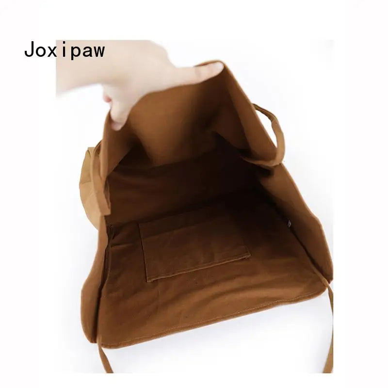 Large Capacity Canvas Tote Bag Women Travel Handbag Vintage Shoulder Bag