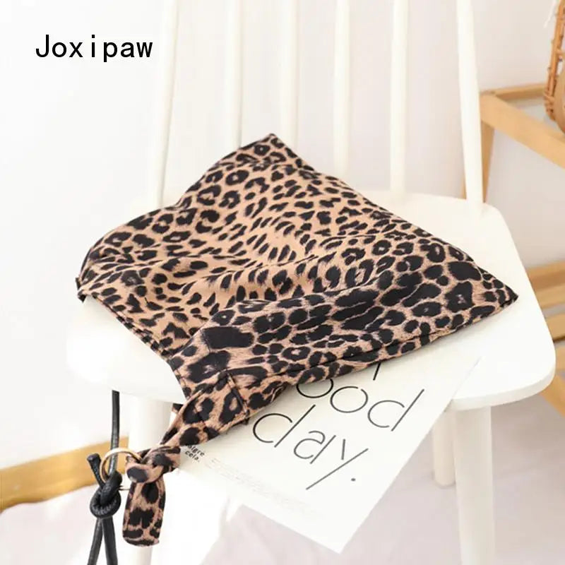 Leopard Print Crossbody Bag Vintage Canvas Tote