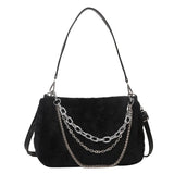 Fluffy Fur Crossbody Bag Winter Chain Tote for Women