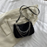 Fluffy Fur Crossbody Bag Winter Chain Tote for Women