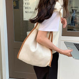 Vintage Canvas Shoulder Bag Large Capacity Handbag Tote Bag