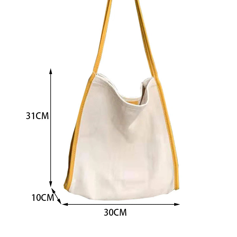 Vintage Canvas Shoulder Bag Large Capacity Handbag Tote Bag