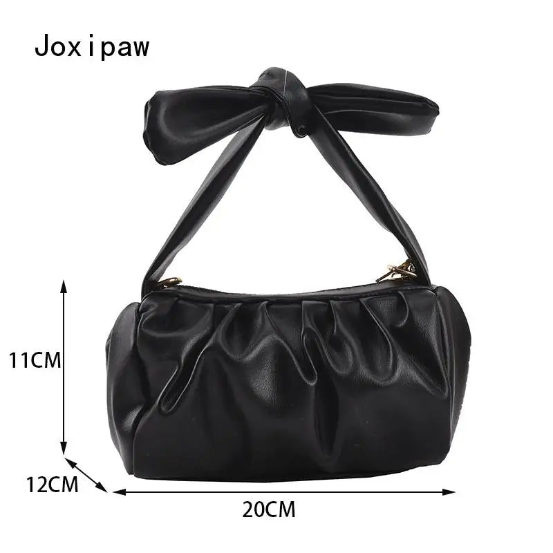 Vintage Pu Leather Zipper Shoulder Bag