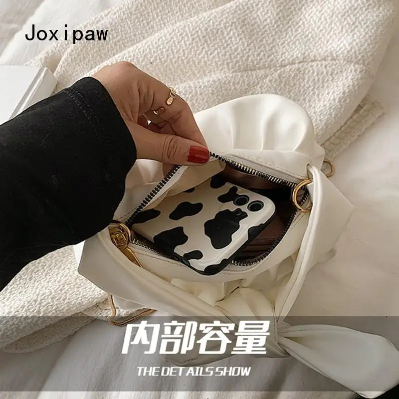 Vintage Pu Leather Zipper Shoulder Bag