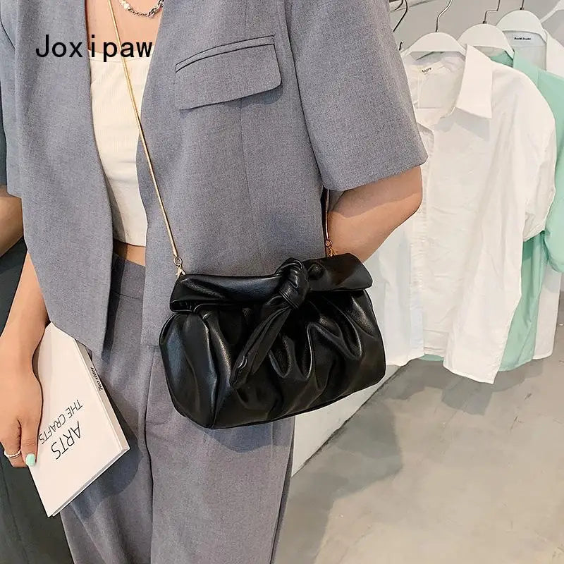 Vintage Pu Leather Zipper Shoulder Bag