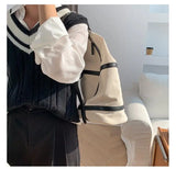 Canvas Shoulder Bag Solid High-capacity Bucket Bags