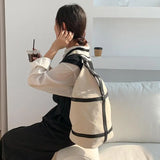 Canvas Shoulder Bag Solid High-capacity Bucket Bags