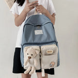 Student Nylon School Bag Female Multifunctional Backpack Outdoor Travel