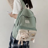 Student Nylon School Bag Female Multifunctional Backpack Outdoor Travel