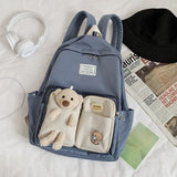 Student Nylon School Bag Female Multifunctional Backpack Outdoor Travel