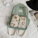 Student Nylon School Bag Female Multifunctional Backpack Outdoor Travel