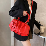 Folded Pleated Shoulder Bag Set for Women