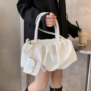 Folded Pleated Shoulder Bag Set for Women