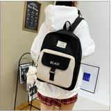 Backpack Women Casual Patchwork School Shoulder Bags Teen Student