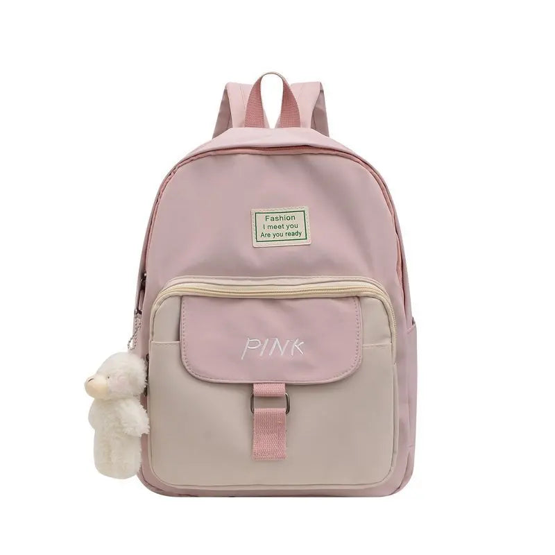 Backpack Women Casual Patchwork School Shoulder Bags Teen Student