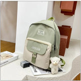 Backpack Women Casual Patchwork School Shoulder Bags Teen Student