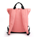 Pink Canvas Backpack for Women - Summer Travel School Bag