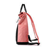 Pink Canvas Backpack for Women - Summer Travel School Bag