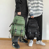 Canvas Backpack Men Large Capacity Student Schoolbag Leisure Outdoor Travel