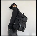 Canvas Backpack Men Large Capacity Student Schoolbag Leisure Outdoor Travel