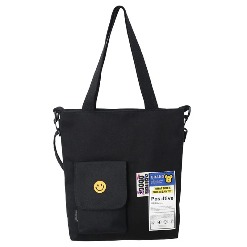 Large Capacity Canvas Messenger Bag for Girls