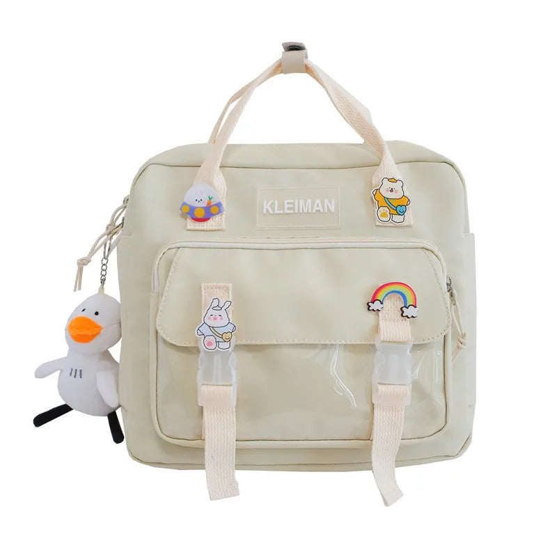 Kawaii Badge Mini Backpack for Women