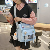 Kawaii Badge Mini Backpack for Women