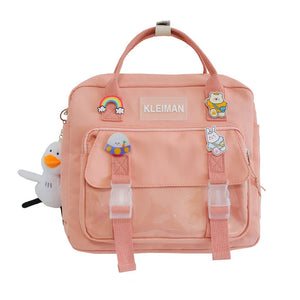 Kawaii Badge Mini Backpack for Women