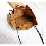 Corduroy Fashionable Female Shopping Bag Large Capacity Canvas Ladies Shoulder L