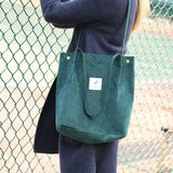 Corduroy Women's Canvas Shoulder Tote Bag