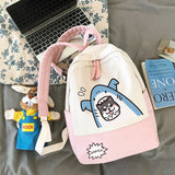 Funny Shark Backpack Japanese Husky School Bag